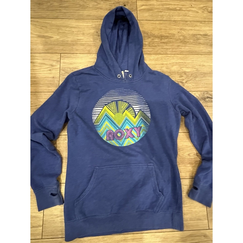 Vtg Roxy Faded Hoodie S Boxy Surf Skate Grunge Billabong OP Vaporwave 90s Y2K TC